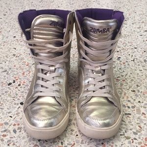 Zumba Hightop Sneakers in Gold